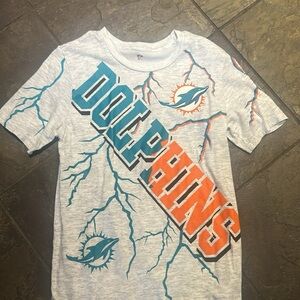 Miami Dolphins Lightning Graphic Tee – NFL Licensed – Unisex kids Large